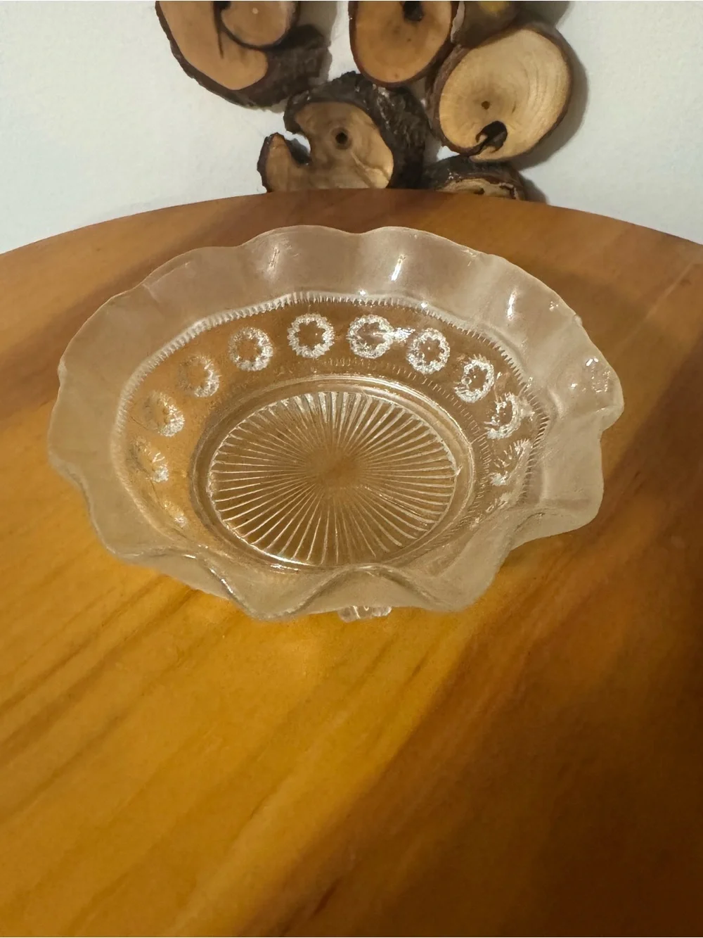 VINTAGE GLASS CANDY DISH